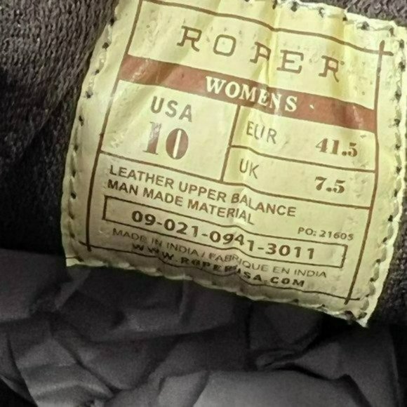 Roper Brown Madeline Embroidered Floral Western Country Boho Sneakers Size 10 - Picture 3 of 14